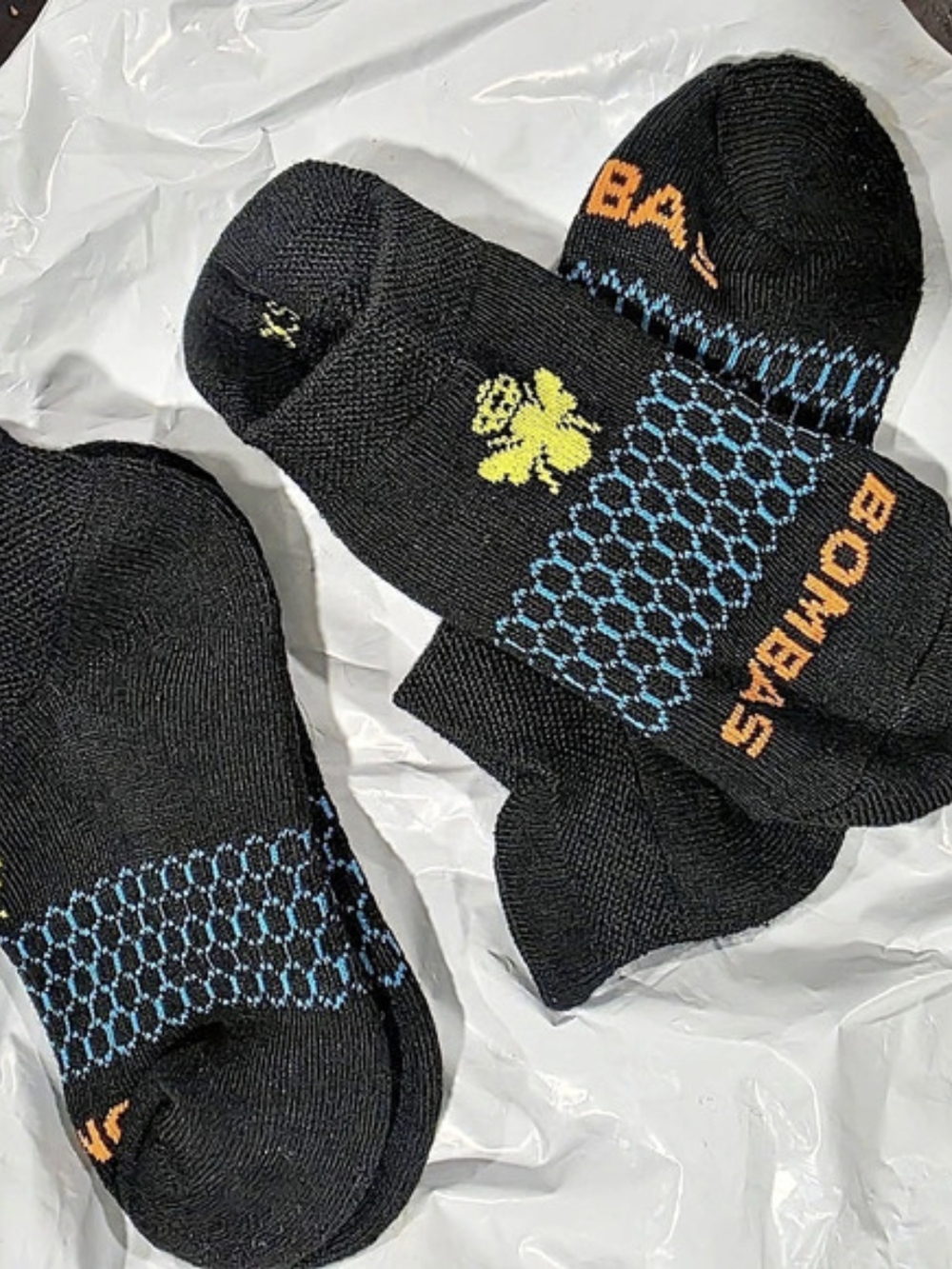 Bombas Ankle Socks Athletic Black & Blue